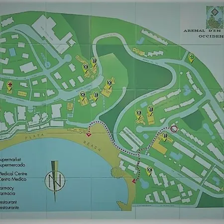 Acogedor Apartamento Con Jardin, Piscina Y Playa Arenal d'en Castell